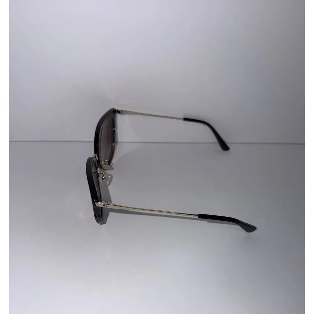 Tory Burch TY6073 178413 Cat Eye Sunglasses Black Tortoise Brown Gradient Lens